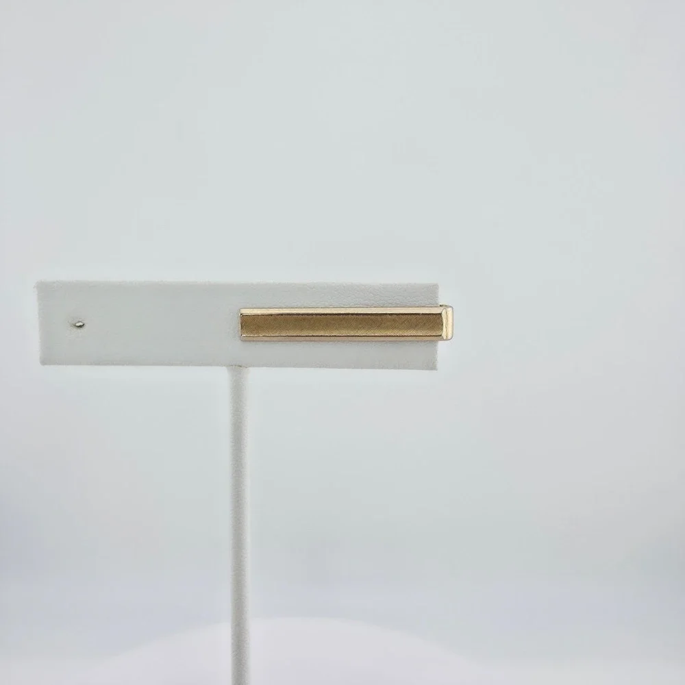 Vintage SWANK Tie Clip Tie Bar Tie Clasp Minimalist Textured Gold Tone FREE $HIP